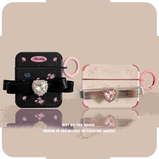 เคสหูฟังบลูทูธไร้สาย ลายดอกไม้ สีชมพู สําหรับ Airpods 3 1 2 Pro 2