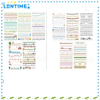 Lontime สติกเกอร์กระดาษวาชิ หลากสีสัน สําหรับตกแต่ง DIY