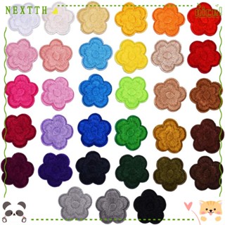 Nextth แผ่นแพทช์รีดติดเสื้อ ลายดอกไม้ 5 กลีบ 33 ชิ้น