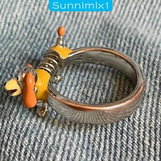 [Sunnimix1] แหวนนิ้วมือ รูปสัตว์ เปิดปรับได้ เครื่องประดับ สําหรับงานปาร์ตี้ 2 ชิ้น