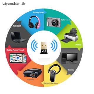 Ziyunshan อะแดปเตอร์รับสัญญาณเสียงไร้สาย USB 5.0 สําหรับ PC Windows th