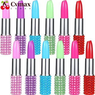 Cvmax ปากกาเจล รูปการ์ตูนแมว สร้างสรรค์ สีม่วง สีฟ้า สีชมพู สําหรับสํานักงาน 12 ชิ้น