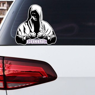 Yjxt Car Hooded Fighter Boxing Personality Sports Body Scratch Hidden Cover Waterproof Stickers Car fashion stickers Car decorative stickers
