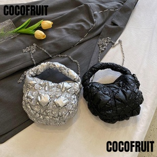 Cocofruit กระเป๋าสะพายไหล่ สะพายข้างลําลอง ผ้าฝ้าย ขนาดเล็ก พร้อมสายโซ่คล้อง สําหรับสตรี