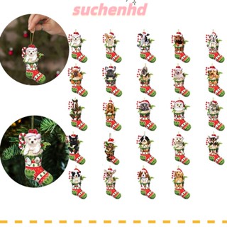 Suchenhd ตุ๊กตาเอลฟ์ อะคริลิค สําหรับแขวนตกแต่งบ้าน ต้นคริสต์มาส