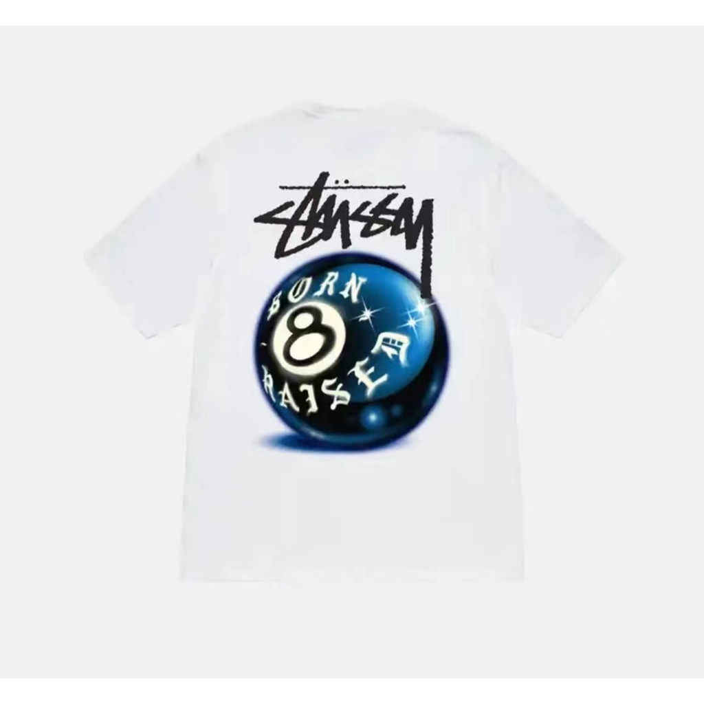 เสื้อยืด ผ้าฝ้าย พิมพ์ลาย Stu-ss-y สไตล์การแต่งกาย สําหรับผู้ชาย