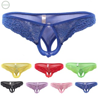 GORGEOUS~Briefs Mens Sexy Lace Low Rise Briefs Thongs Nylon Thongs Underpants