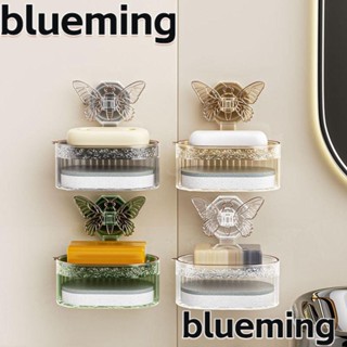 Blueming2 ชั้นวางสบู่ ABS แบบติดผนัง ไม่ต้องเจาะรู ลายผีเสื้อ สําหรับห้องครัว