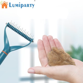 Lumiparty แปรงหวีขนสัตว์เลี้ยง สุนัข แมว ออกแบบตามสรีรศาสตร์ สองด้าน