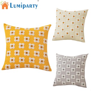 Lumiparty ปลอกหมอนอิง ปักลายดอกเดซี่ ขนาด 45x45 ซม. 18x18 นิ้ว สําหรับตกแต่งโซฟา และโซฟา