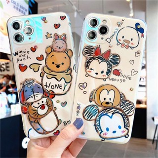 เคสโทรศัพท์มือถือ TPU ลายการ์ตูนมิกกี้ มินนี่ และหมีพูห์ สําหรับ iPhone 7 8 SE2 X XR XS 11 12 13 14 Pro Max