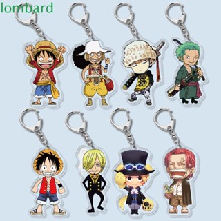 Lombard ลูฟี่ พวงกุญแจ Zoro ญี่ปุ่น อะนิเมะ สองด้าน เพชรประดับ จี้ ประติมากรรม พวงกุญแจ