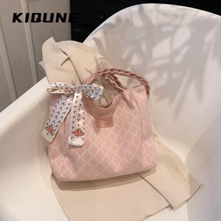 KIQUNE กระเป๋าผ้ากระเป๋าผ้าแคนวาส Tote Bag 2023 NEW GTT2390LDD 36Z230909