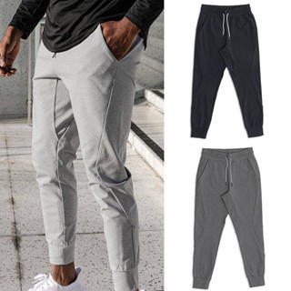 Workout Exercise Pants Mens Wait Lifting Training Running Stretch Casual Slim Fit Tapered Ankle-Tied Sweatpants Spring and Autumn New ugDG