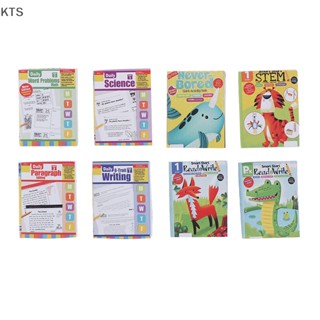 Kts สมุดโน้ตกระดาษจิ๋ว 1:12 สําหรับตกแต่งบ้านตุ๊กตา 4 ชิ้น