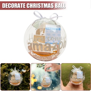 Plastic Clear Ball Ornament Christmas Tree Hanging Decoration Pendant