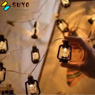 Suyo สายไฟหิ่งห้อย LED 8 โหมด พลังงานแสงอาทิตย์ กันน้ํา 30 หลอด ใช้ได้นาน สไตล์เรโทร 1 ชิ้น