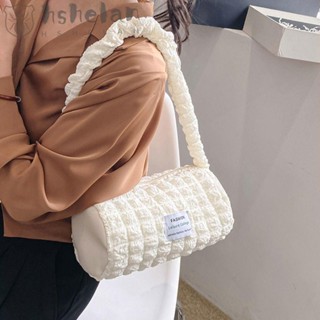 Hshelan กระเป๋าถือ กระเป๋าสะพายไหล่ แต่งซิป ขนาดเล็ก สีพื้น สําหรับสตรี