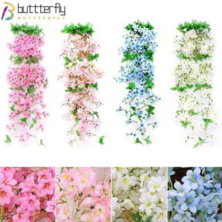 Buttterfly พวงหรีดดอกไม้ประดิษฐ์ สําหรับแขวนตกแต่งผนังบ้าน ปาร์ตี้