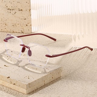 Hs2159-4 แว่นตาอ่านหนังสือ PC กรอบสี่เหลี่ยม ไม่มีขอบ หลากสี…