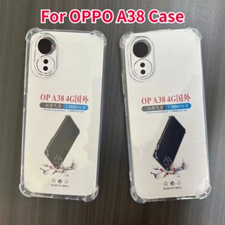 Clear Casing For OPPO A38 2023 Transparent Ultra Thin Soft TPU Phone Case Protect For OPPOA38 4G A 38 Shockproof Silicone Back Cover Casing