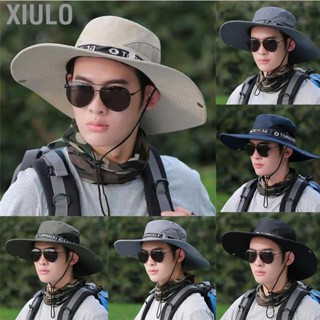 Xiulo Male Sun Hat Summer Fashionable Big Brim Semi Breathable Men Fisherman for Outdoor