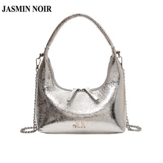 Jasmin NOIR กระเป๋าถือ กระเป๋าสะพายไหล่ แบบหนัง แต่งสายโซ่คล้อง สําหรับสตรี