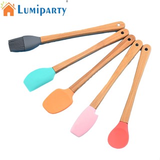 Lumiparty ชุดเครื่องครัวซิลิโคน ด้ามจับกันลื่น ทนความร้อน หลากสี สําหรับอบขนม 5 ชิ้น ต่อชุด