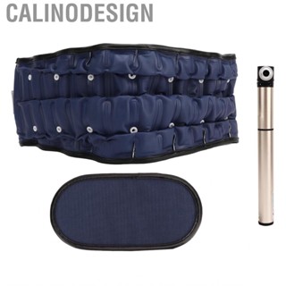 Calinodesign Inflatable Lumbar Traction Belt  Blue Adjustable Decompression Lower Back Brace for Daily