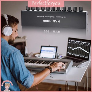 ❥Perfectfu เครื่องขยายเสียงสเตอริโอหูฟัง 10 ช่อง AUX 3.5 มม. DC12-24V สําหรับเพลง