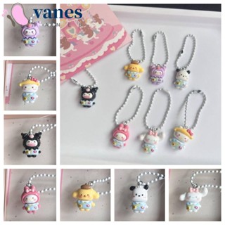 Vanes1 พวงกุญแจ จี้เรซิ่น รูปแมว Kuromi Pompom Purin KT Cinnamoroll แฟชั่น สําหรับตกแต่งกระเป๋าเป้สะพายหลัง