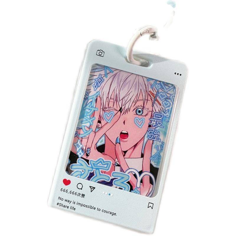 กระเป๋าใส่บัตรอะคริลิคใส พร้อมพวงกุญแจ ป้องกันบัตรประจําตัวนักเรียน บัตรรถบัส - รูปที่ 3