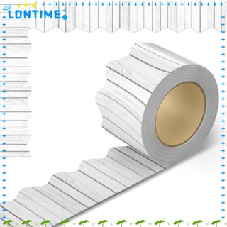 Lontime กระดาษสติกเกอร์ รูปคลื่น สีขาว 66 ฟุต 788 นิ้ว สําหรับตกแต่งขอบกระดานดํา ออฟฟิศ