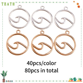 Teath จี้แหวนเงินทิเบตโบราณ ทรงกลม 2 สี สําหรับทําเครื่องประดับ สร้อยคอ สร้อยข้อมือ DIY