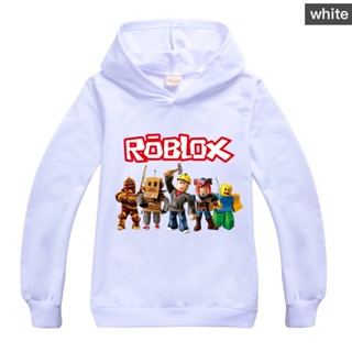 Roblox เสื้อกันหนาวลําลอง มีฮู้ด พิมพ์ลายการ์ตูน แฟชั่นฤดูใบไม้ผลิ ฤดูใบไม้ร่วง สําหรับเด็กผู้ชาย และเด็กผู้หญิง