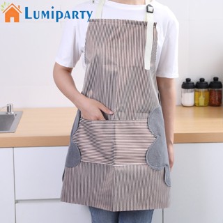 Lumiparty ผ้ากันเปื้อนแฟชั่น กันน้ํามัน กันเปื้อน สําหรับทําอาหาร