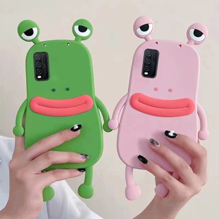 เคสโทรศัพท์มือถือ ซิลิโคน ลายการ์ตูนกบน่ารัก สีเขียว สําหรับ Vivo Y51 Y31 Y51A Y53S 4G Y20 Y20i Y20S Y20T Y20A Y12S Y11S Y12A Y33S Y33T 4G