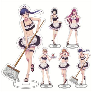 Megami No Kafeterasu Maid ฟิกเกอร์อะคริลิค Tsukishima Riho Ono Shiragiku สําหรับตกแต่งโต๊ะ เก็บสะสม