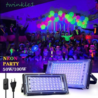 Twinkle1 โคมไฟฟลัดไลท์ UV 50W 100W 395nm 120 องศา สําหรับเวทีคริสต์มาส