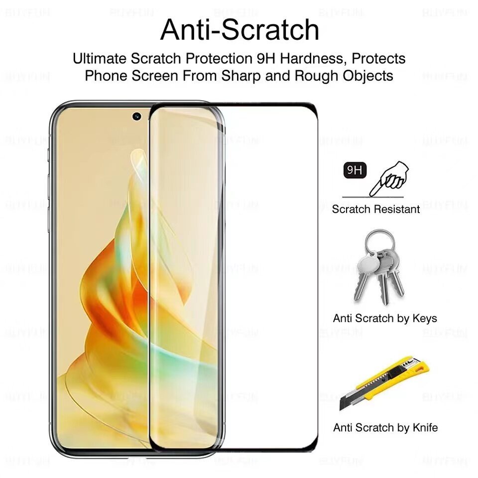 OPPO Reno8T 5G ฟิล์มกันกระแทก ฟิล์มกระจกนิรภัย เต็มจอ ฟิล์มเต็มจอ ใส่เคสได้ ขอบดำ ฟิล์มกระจกกันรอย ฟิล์มหน้าจอ
