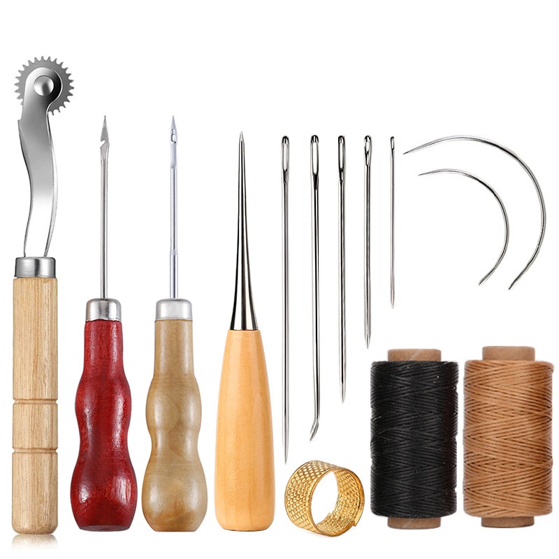 ชุดอุปกรณ์เครื่องมือ สําหรับใช้ในการเย็บหนัง เย็บกระเป๋าถือ รองเท้า DIY