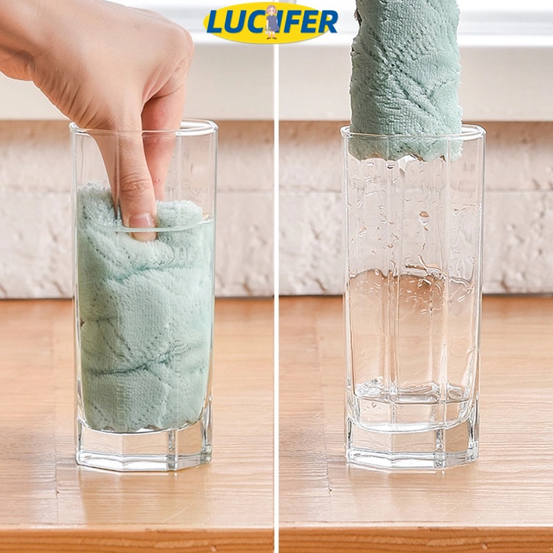 Lucifer ผ้าเช็ดอเนกประสงค์ ผ้าซับน้ำดีซักออกง่าย ผ้าอเนกประสงค์