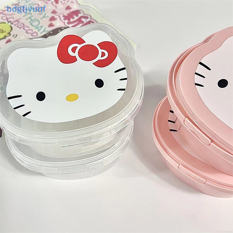 Bdgf กล่องพลาสติกใส ปรับได้ สําหรับใส่ผลไม้ ส้อม รูปคิตตี้ สําหรับเด็ก TH