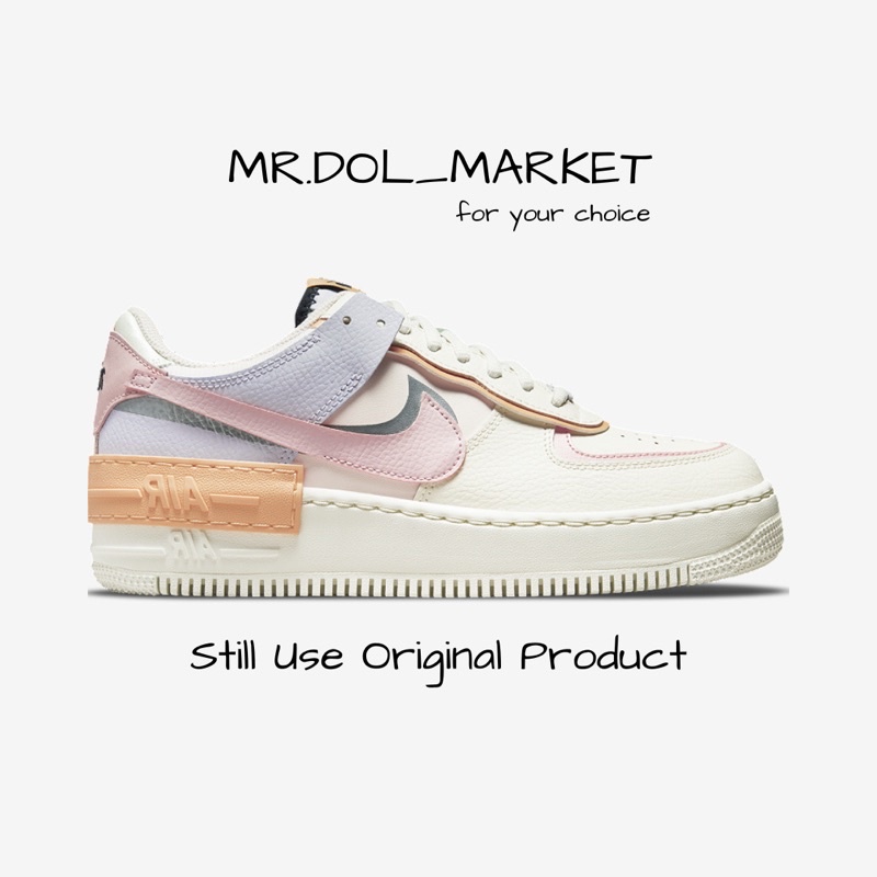 ของแท้ 100% Nike Air Force 1 Shadow Pink Glaze Sneakers