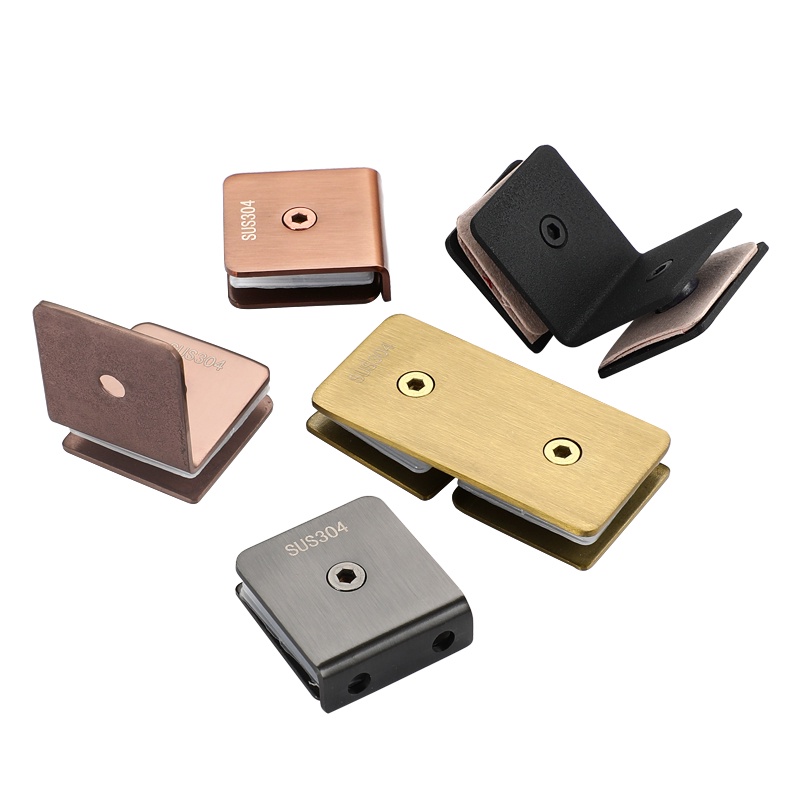 304 สแตนเลสแก้วคงที่คลิปห้องน้ําแก้วเชื่อมต่อ