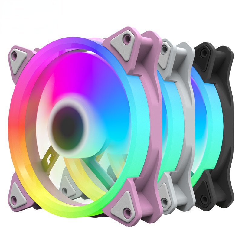 ARGB chassis fan 12cm computer chassis cooling fan single aurora mute fan