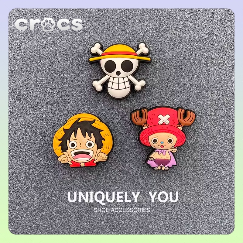 jibbitz crocs One Piece อุปกรณ์เสริมหัวเข็มขัด ตัวติดรองเท้า crocs รูปดอกไม้ One Piece Series crocs สําหรับรองเท้า