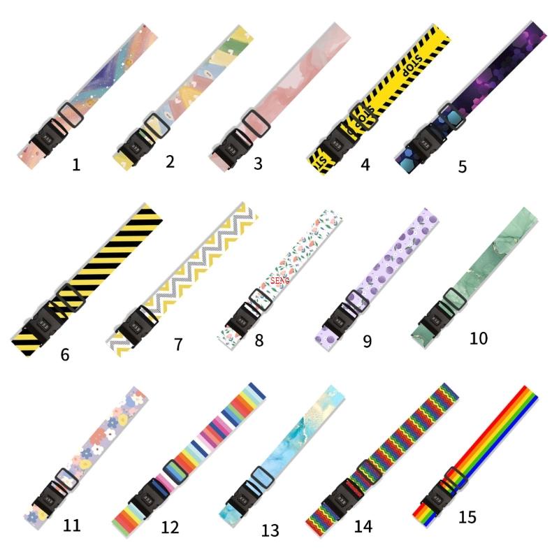 Seng เข็มขัดโพลีเอสเตอร์ พร้อมตัวล็อกรหัส ปรับสายได้ สําหรับกระเป๋าเดินทาง