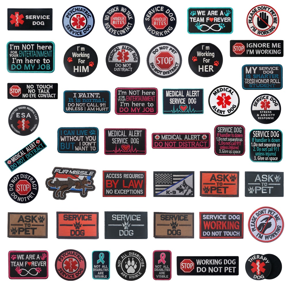 Velcro Patch Pet Backpack Badge sevice dog Service dog K9 Patch dog Badge ป้ายปัก