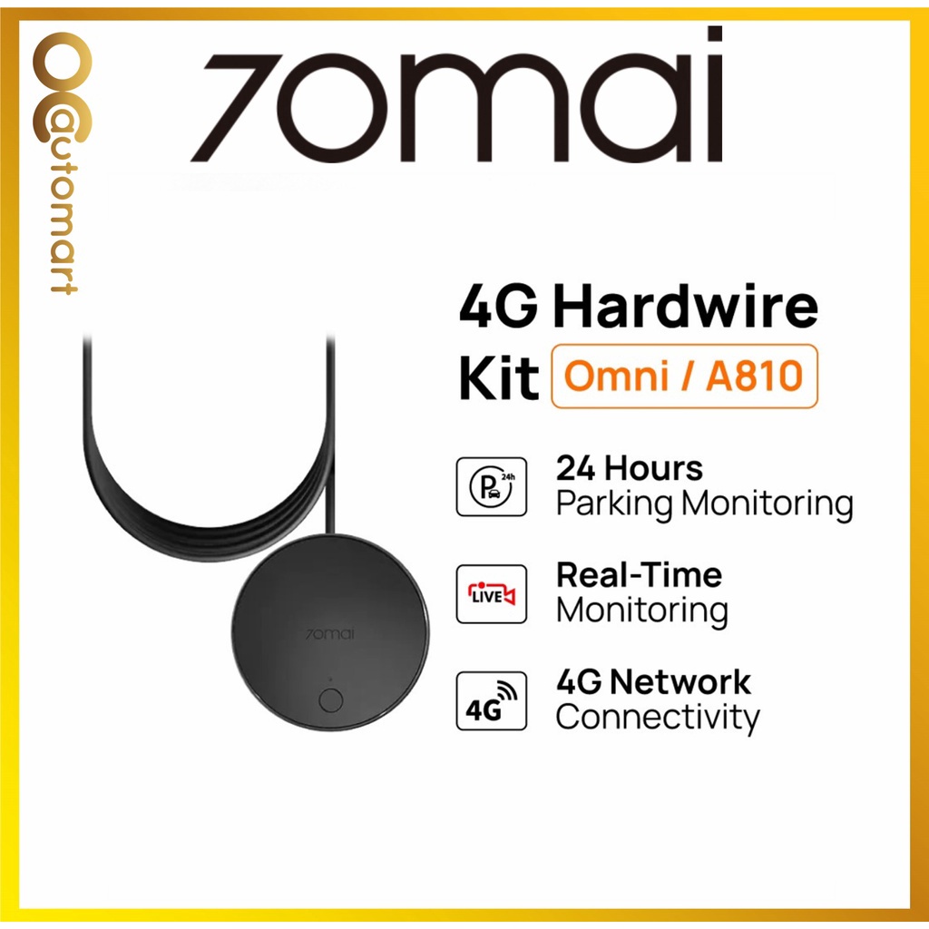 70mai 4G Wirekit Type C แหล่งจ่ายไฟ Adaptor สําหรับ 70 Mai Dash cam Omni และ A810